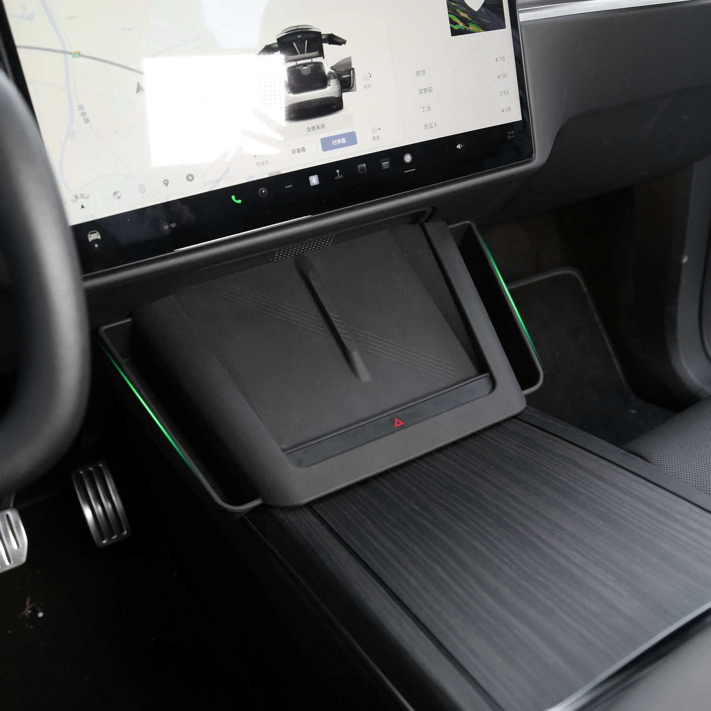 Center Console Storage Trays Cup Holder For Tesla Model X 2021+