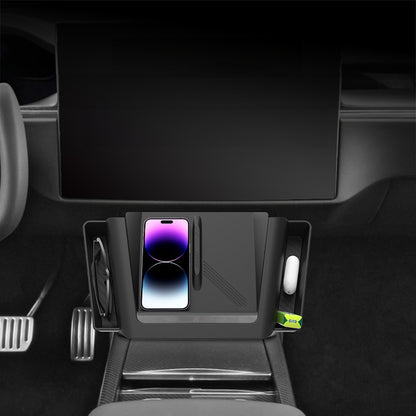 Center Console Storage Trays Cup Holder For Tesla Model X 2021+