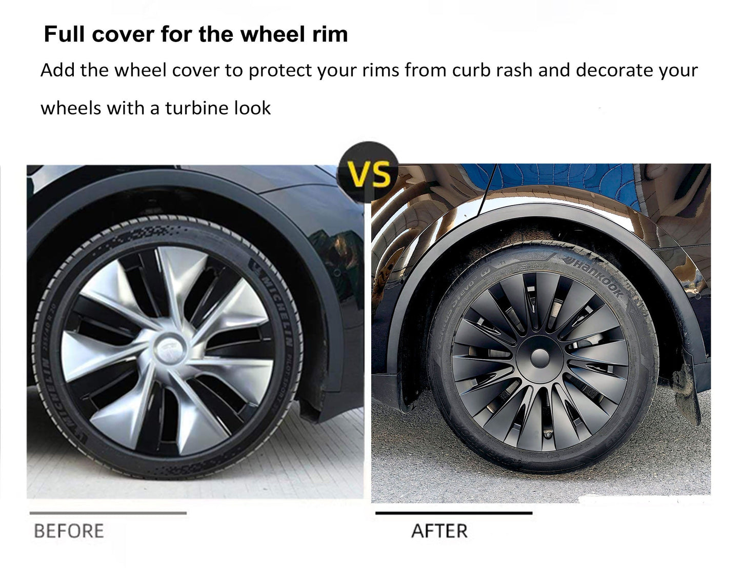 Induction Style Hubcaps For Tesla Model Y 19 '' Gemini Wheels-Yeslak