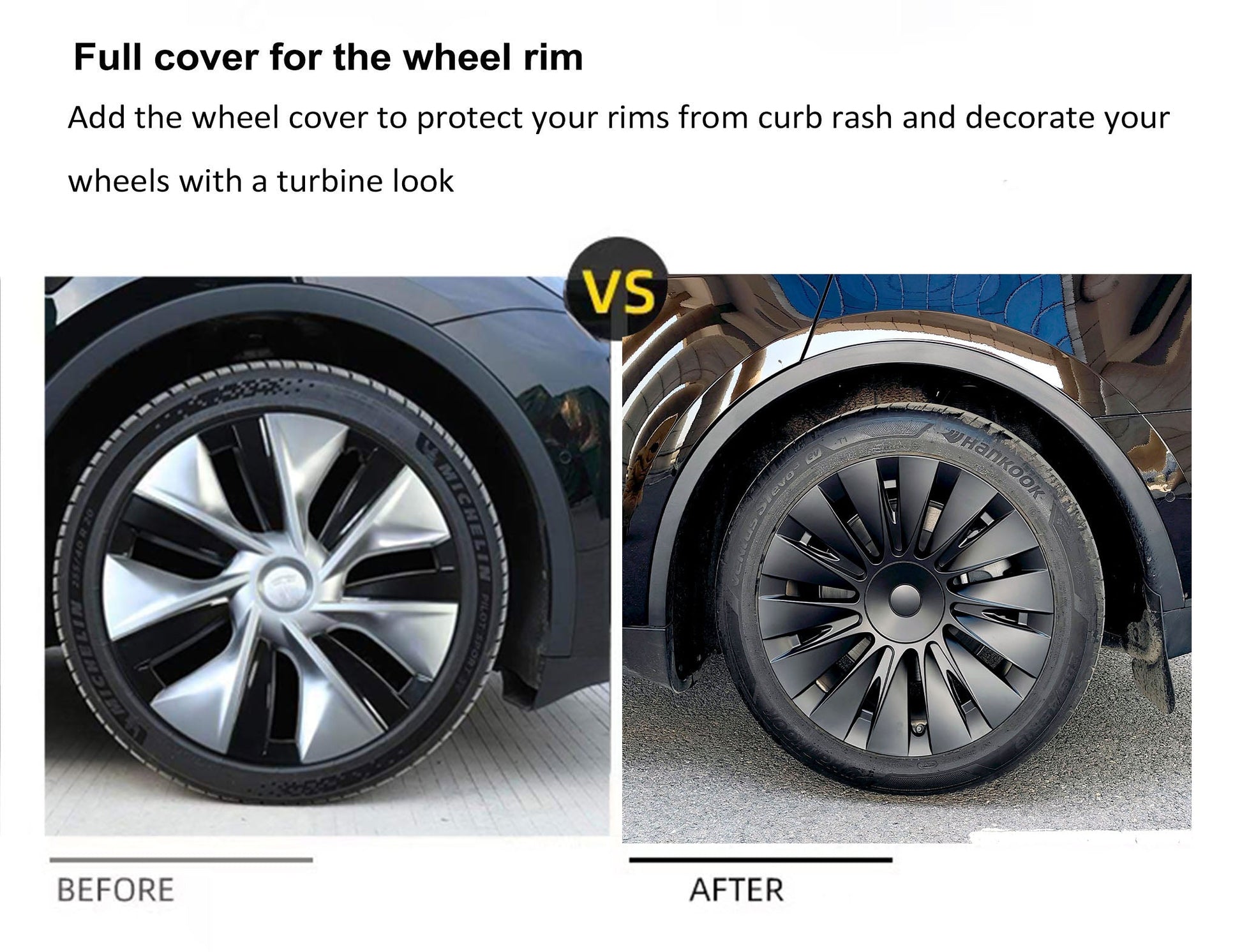 Induction Style Hubcaps For Tesla Model Y 19 '' Gemini Wheels-Yeslak