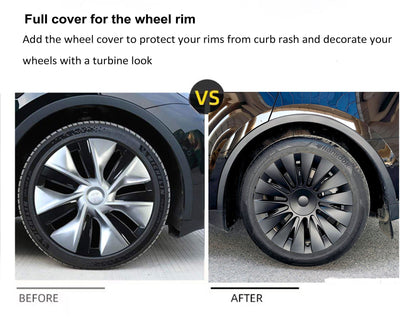Induction Style Hubcaps For Tesla Model Y 19 '' Gemini Wheels-Yeslak