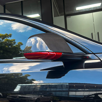 Tesla Model Y Carbon Fiber Mirror Cover Set (Upper & Lower) for 2020–2025.02 