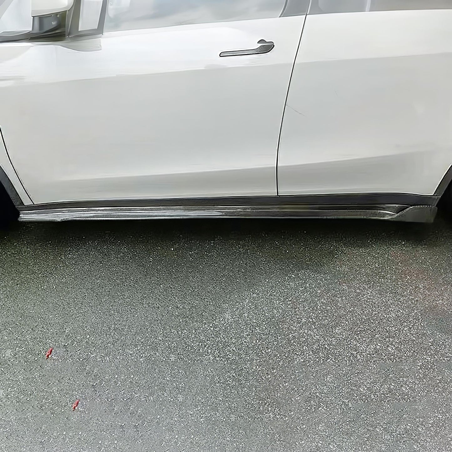 Tesla Model Y Carbon Fiber V-Style Side Skirts