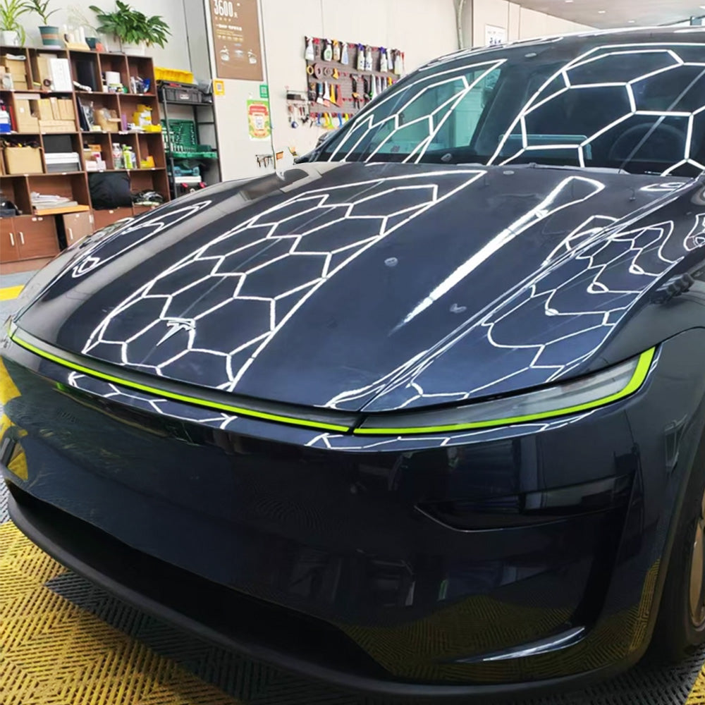Tesla Model Y Juniper 2026 Headlight Trim Film – Custom Color PPF for ...