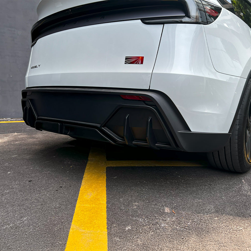 Model Y Rear Splitter Installation Tesla Model Y Juniper Rear Diffuser Upgrade – 3PCS Aerodynamic Body Ki ...