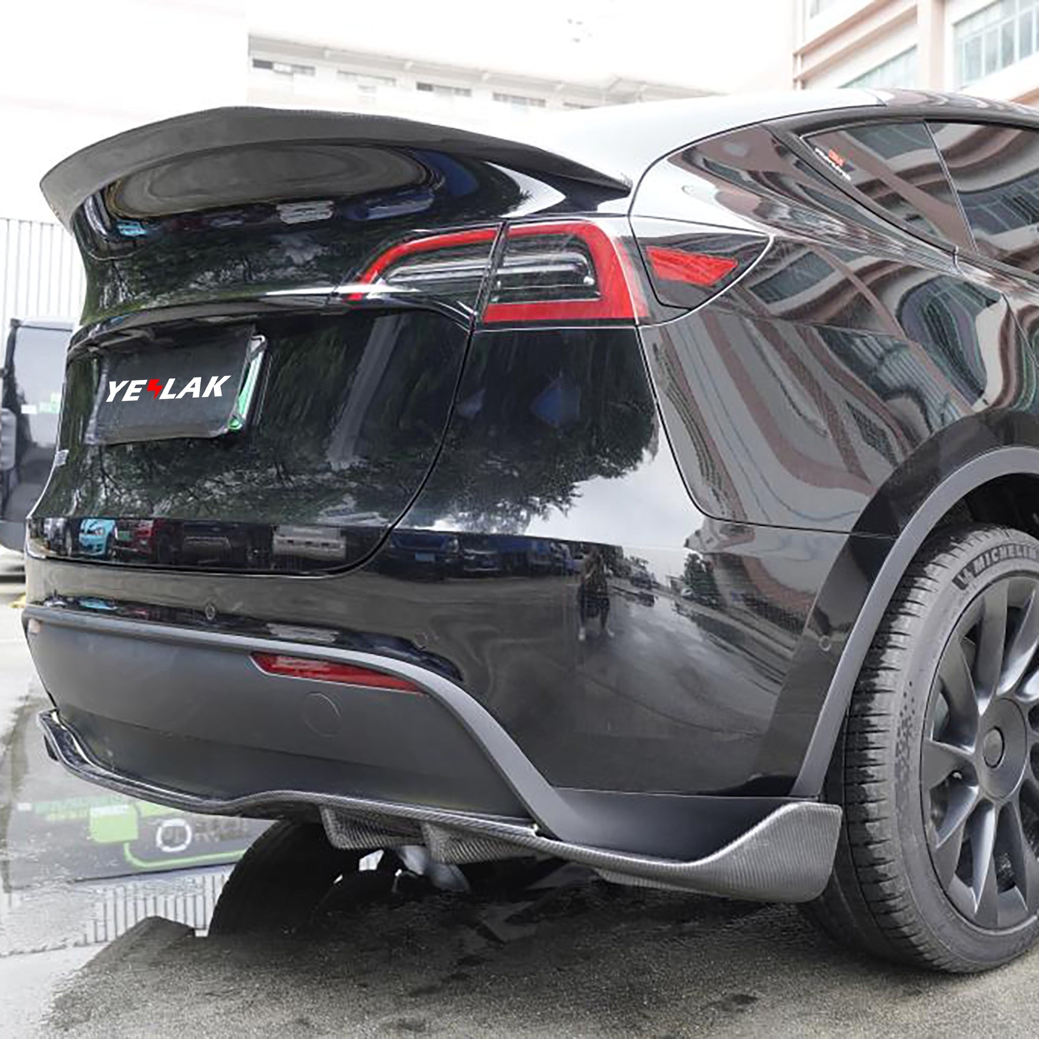 Tesla Model Y Carbon Fiber Rear Diffuser - Matte/Glossy Finish | High-Performance Aero Upgrade | Yeslak