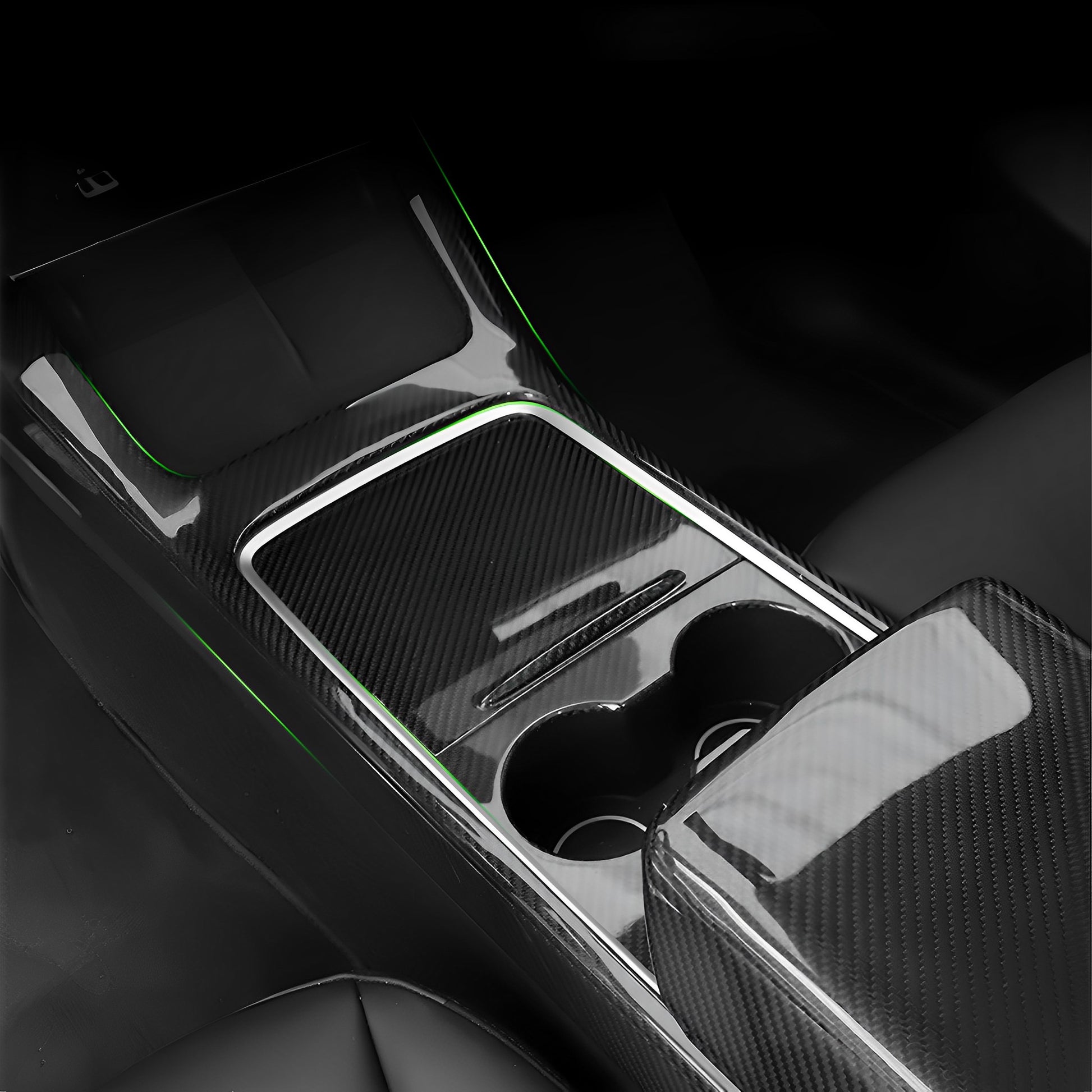 Carbon Fiber Center Console Side Trim Wrap For Tesla Model 3&Y