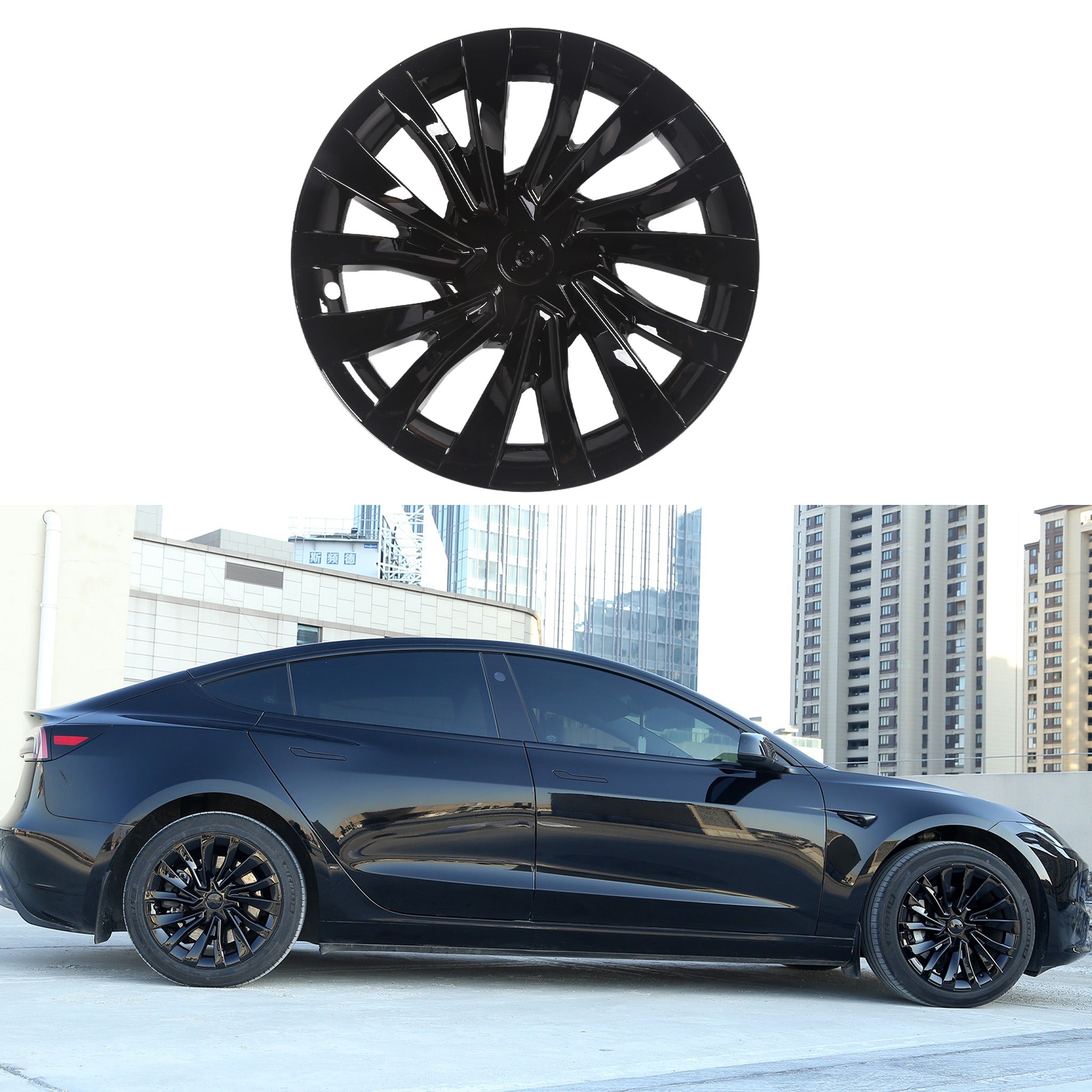 Tesla Navo Style Wheel Cover for New Model 3 Highland 18'' Wheels