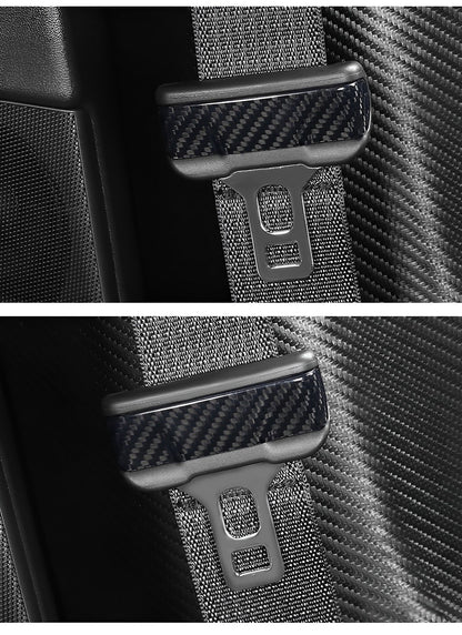 Real Carbon Fiber Seat Belt Cover For Tesla Model 3 & Y