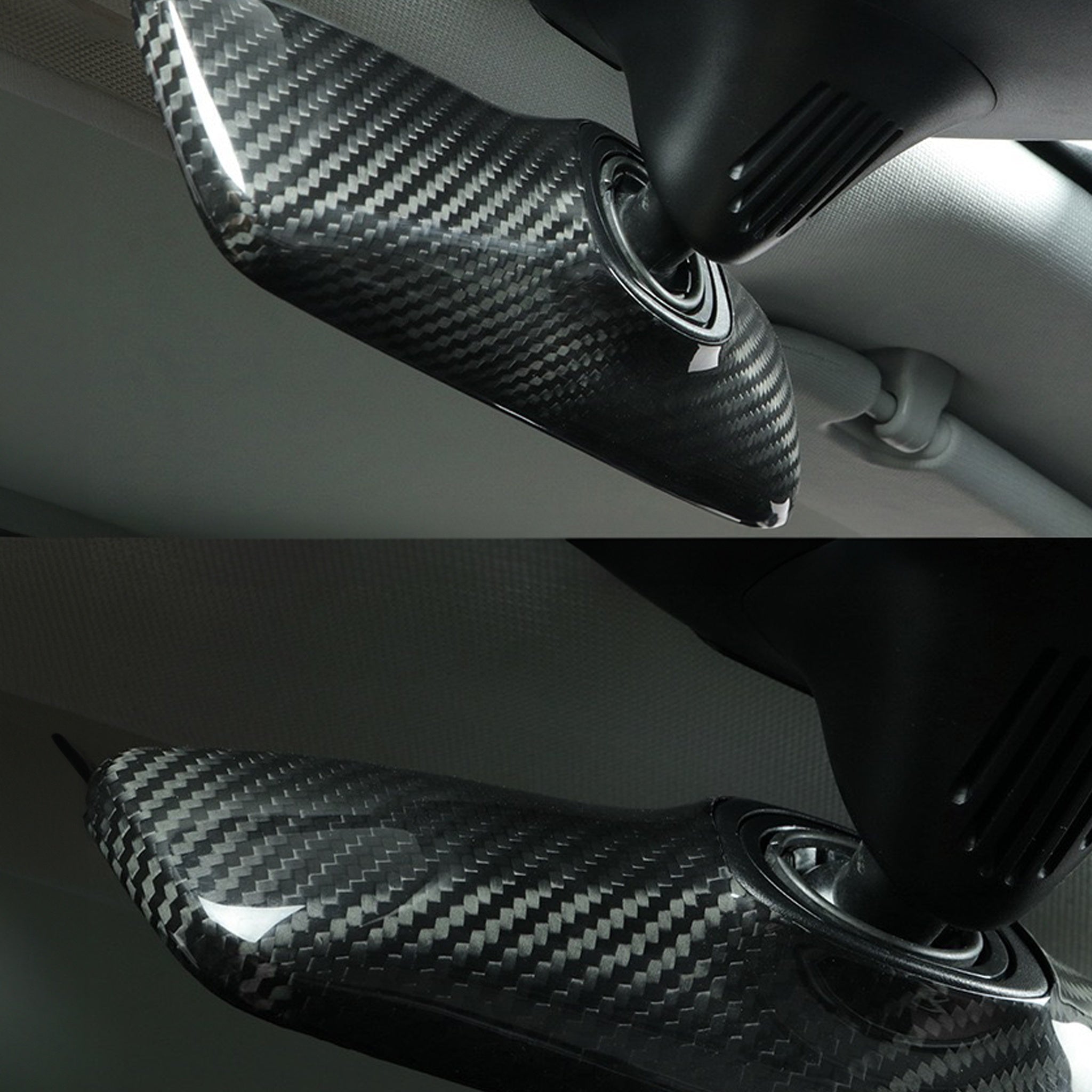 Tesla Model 3/Model Y & 2024+Model 3 Highland Dry Carbon Fiber Rearview Mirror Cover | Luxury Interior Upgrade