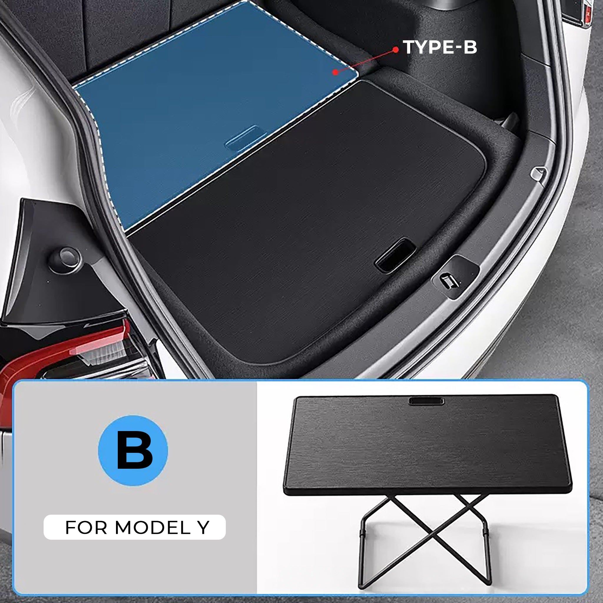Tesla Vip Table Tesla Model 3 & Y Sub-Trunk Portable Camping Table – Hidden Foldable T ...