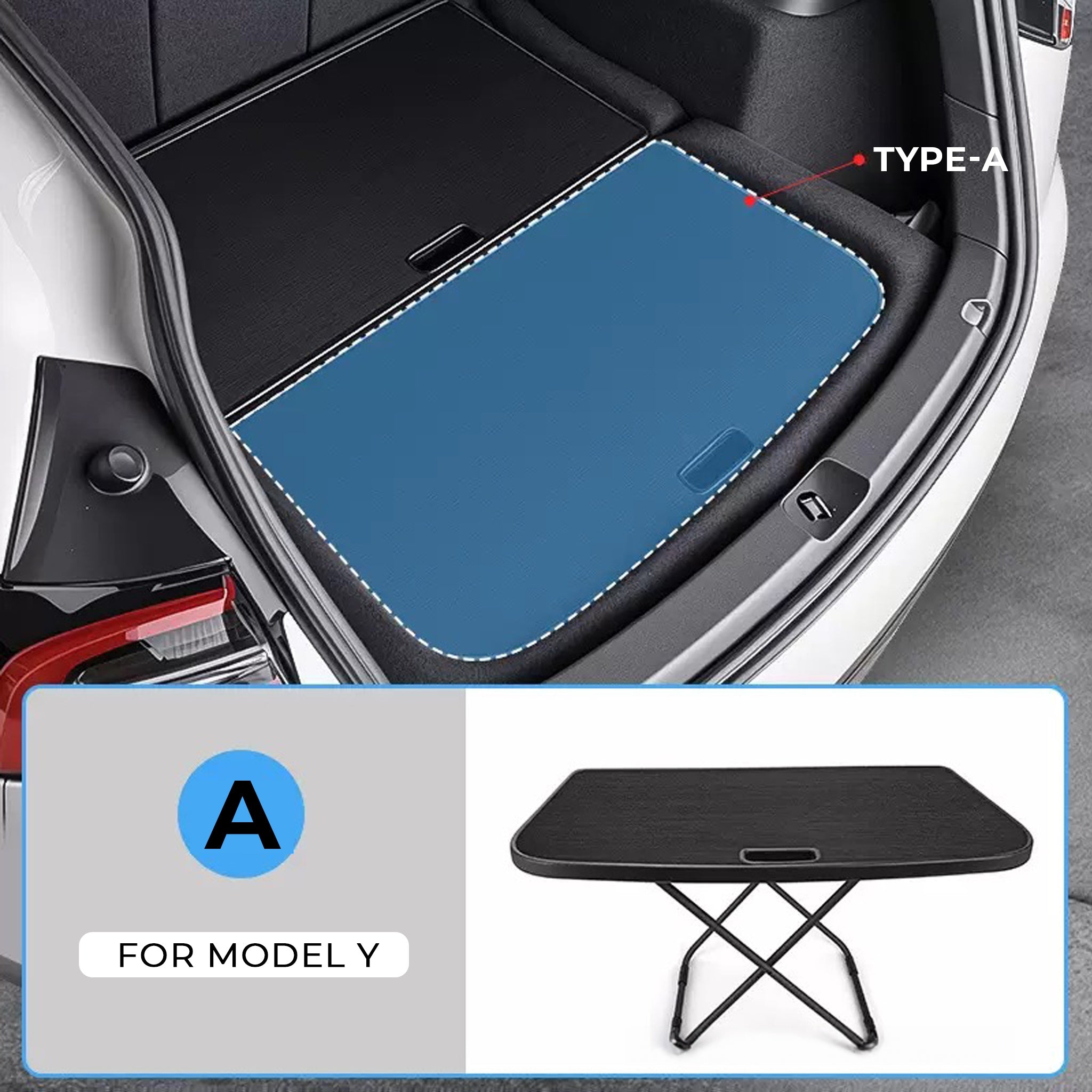 Tesla Vip Table Sub-Trunk Portable Camping Table for 2025+ Tesla Model Y Juniper – Fol ...