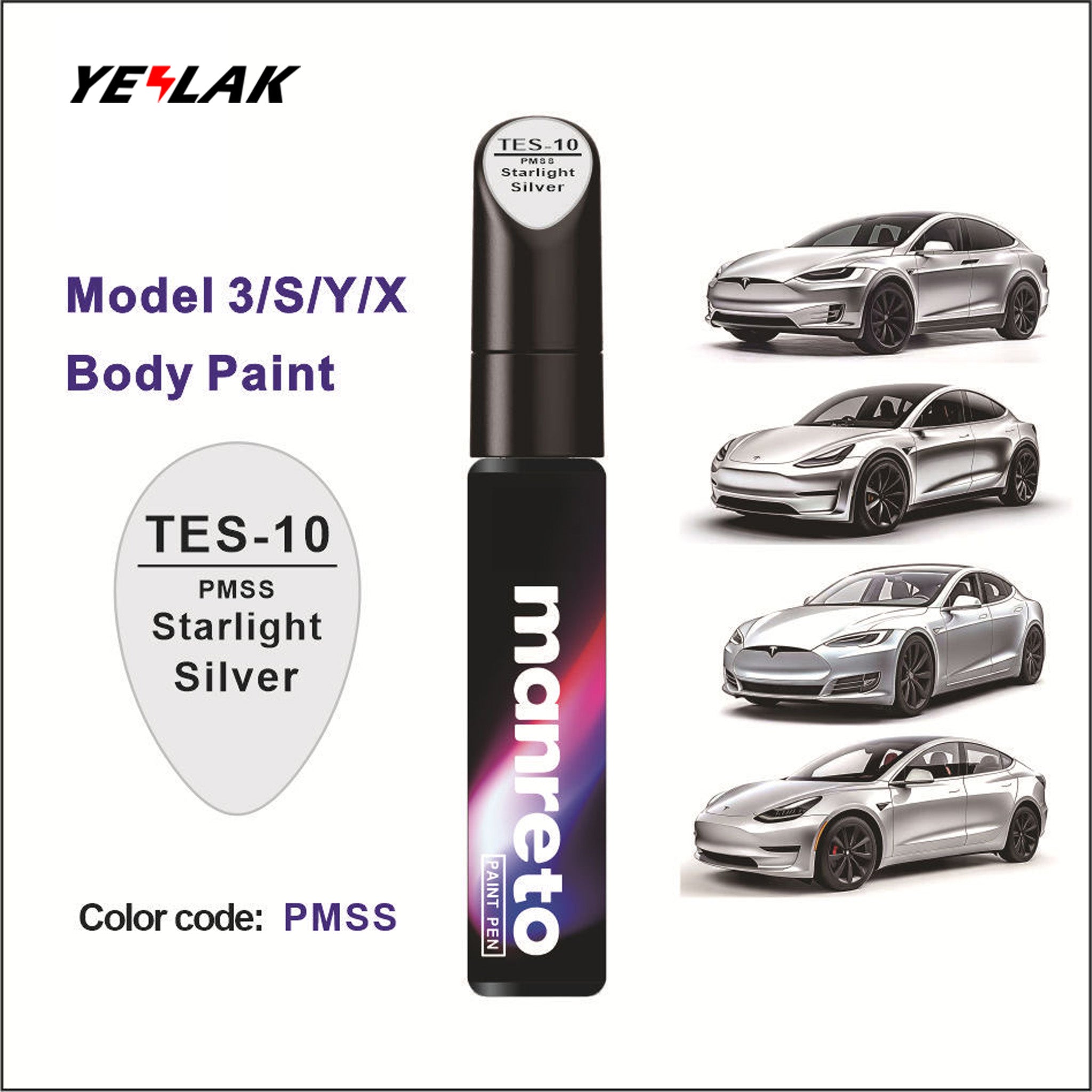 Tesla Touch-Up Paint Pen Repair Kit - Precision Color Match for All Te ...