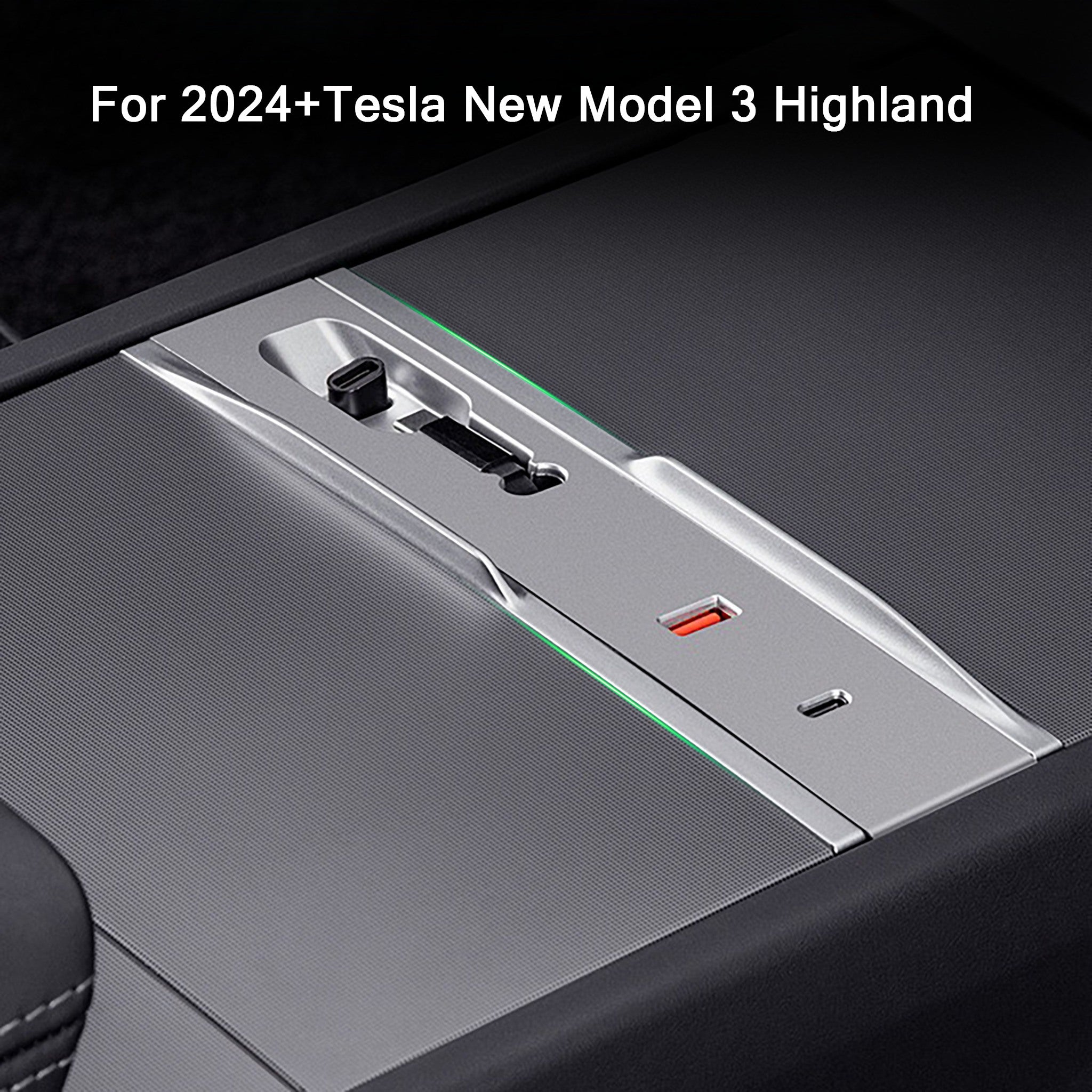 2024 Model 3 Highland Armrest Cover PU Leather for Tesla – TESLAUNCH