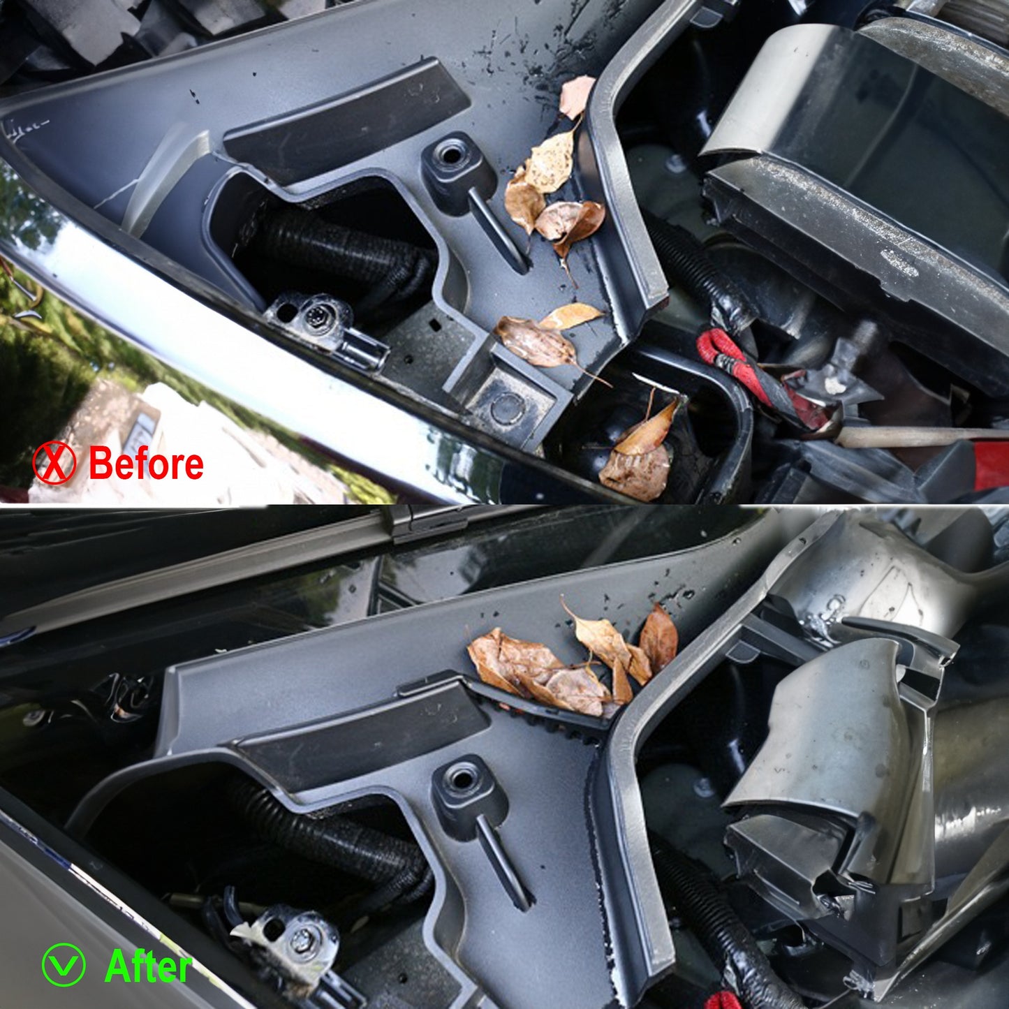 Under Hood Rain Gutter Filter For Tesla Model Y