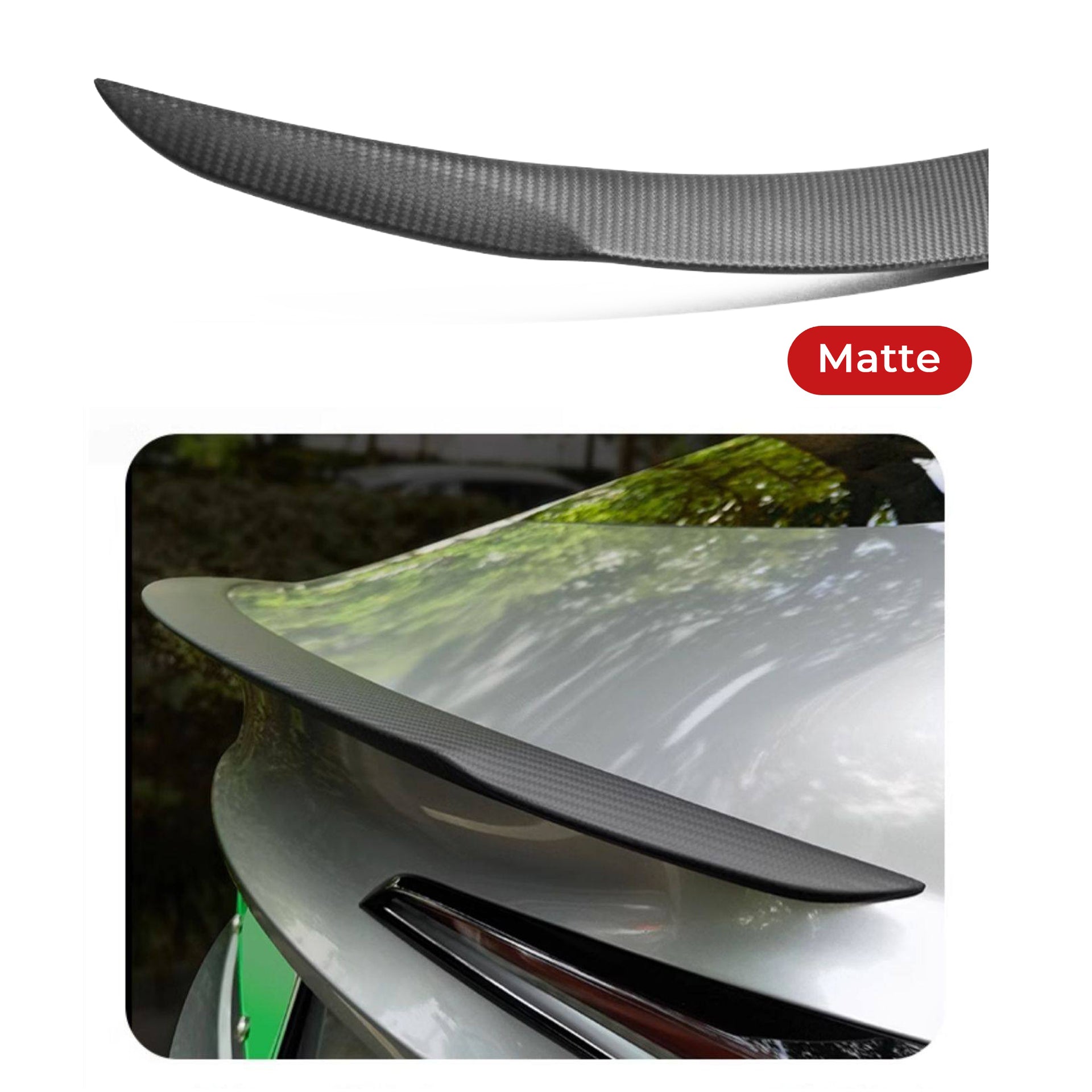 Spoiler Posteriore In Vera Fibra Di Carbonio Per Bagagliaio – Ala Posteriore Per Tesla Model Y 2020-2024 – Finitura UV Lucida - 5