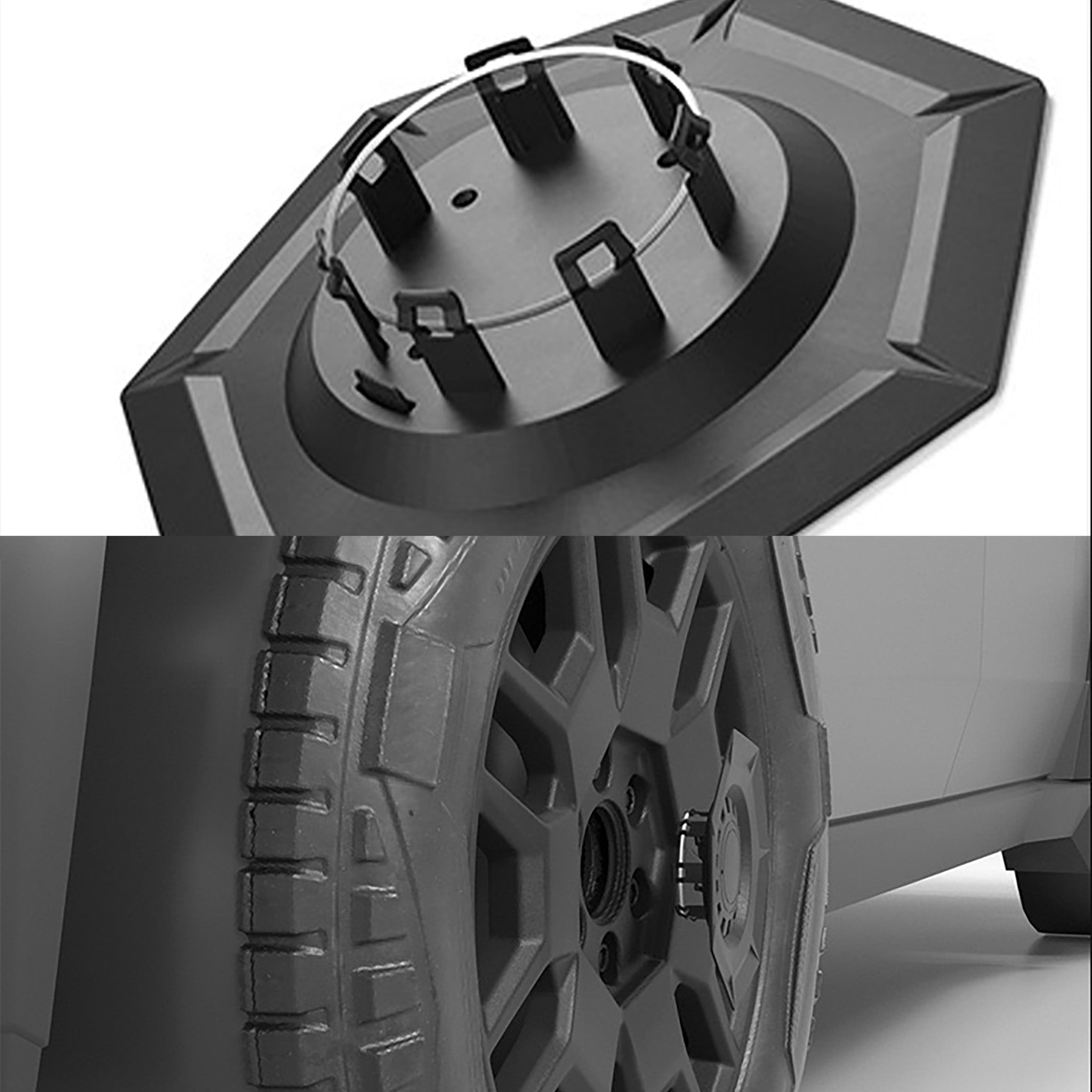 Leikurvo Kits Cache-Moyeu Tesla - Capuchons Écrous Roue Et Logo Central Model Y