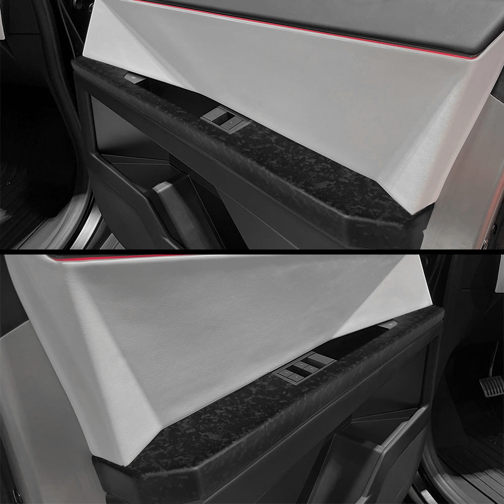 Tesla Cybertruck Forged Carbon Fiber Armrest Covers - Industrial-Style Interior Upgrade （Pre-Order)