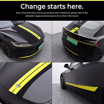 Tesla Model 3 Highland Car Body Stickers & Decal Kit (2024-2026) | Exterior Decals