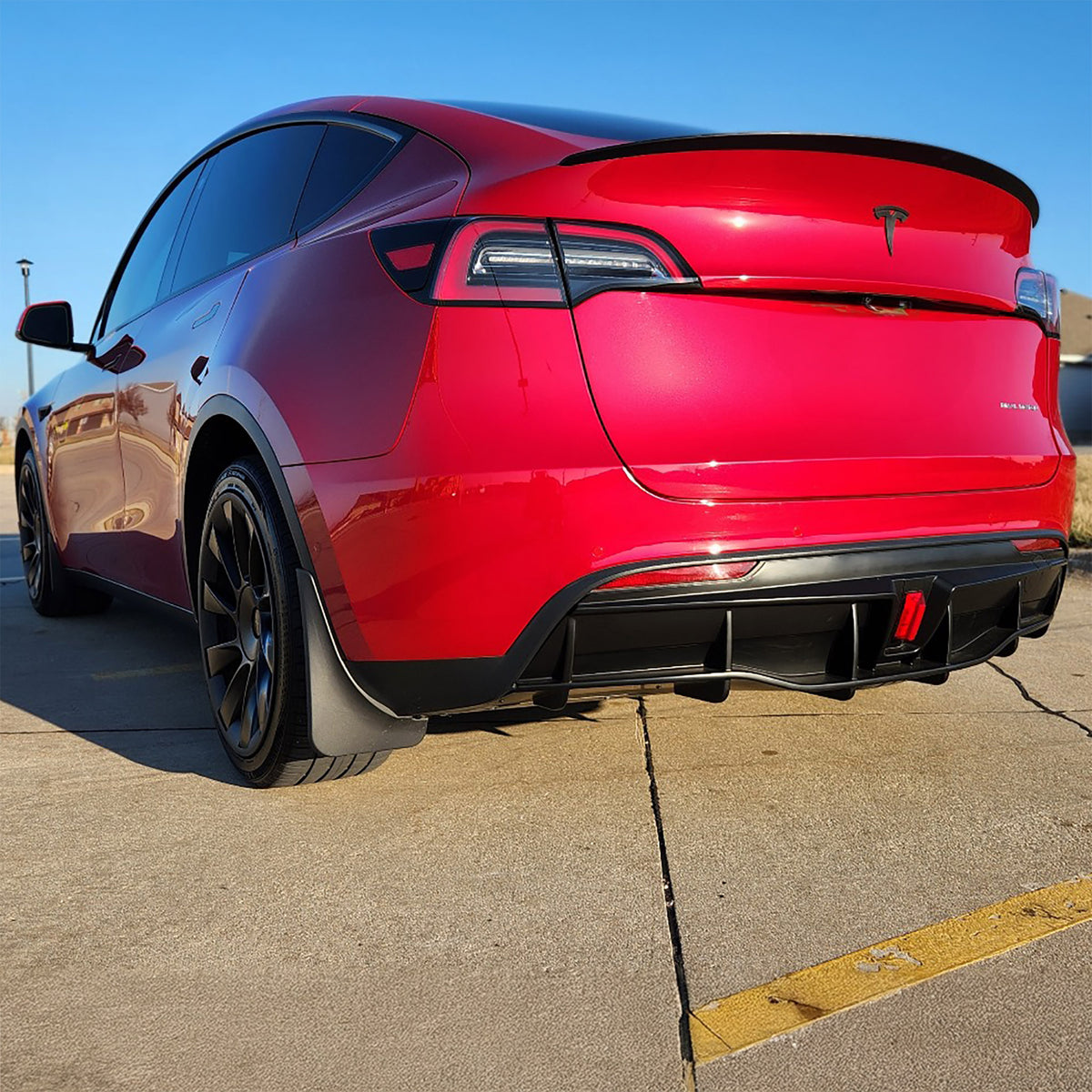 Tesla Model Y/3 Rear Diffuser Bumper Lip with LED Brake Light – Yeslak ...