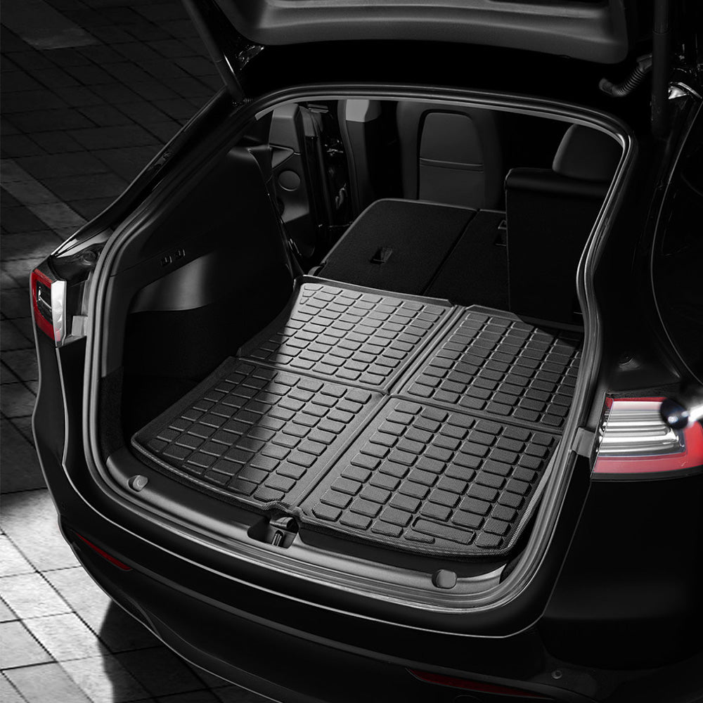 Tesla Model Y All-Weather Cargo Mats - Complete Set for Front, Rear, and Sub-Trunk