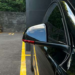 Carbon Fiber Mirror Lower Covers for 2020–2026+ Tesla Model Y & Juniper