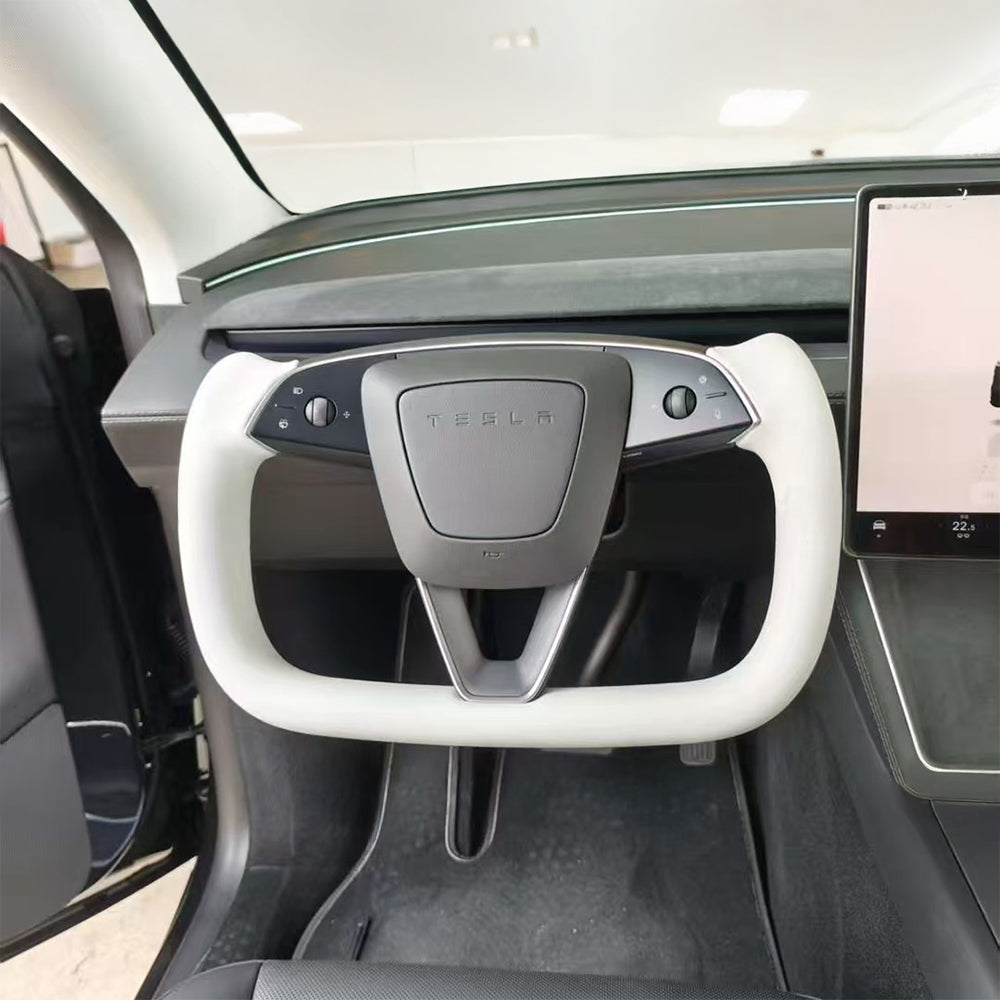 Tesla Model Y Juniper Yoke Steering Wheel Upgrade (2025+) | Premium Heated, Ergonomic Design & Easy Installation