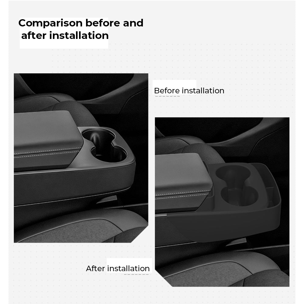 Tesla Model Y Standard Center Console Silicone Integrated Cup Holder ...
