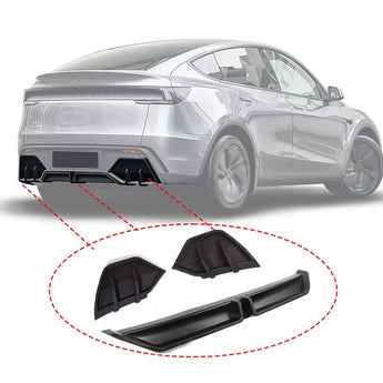 Tesla Model Y Juniper Rear Diffuser Upgrade – 3PCS Aerodynamic Body Kit | No-Drill Installation
