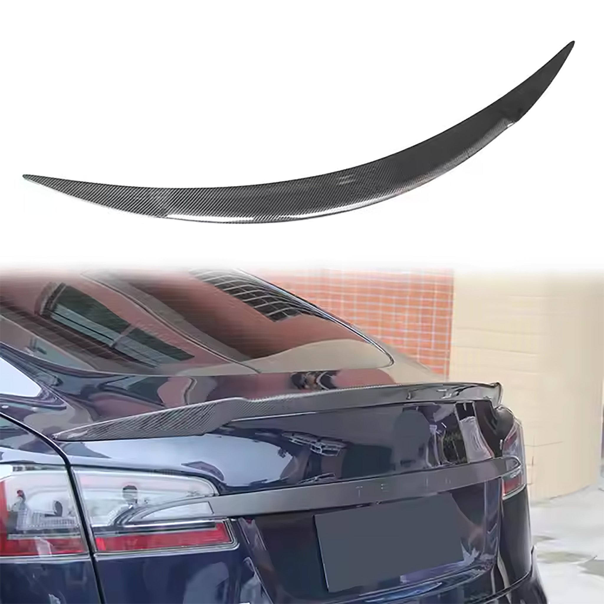 Tesla Model S Rear Spoiler Options Tesla Model S Carbon Fiber Spoiler 2016–2025 | High Gloss Aero Upgrade ...