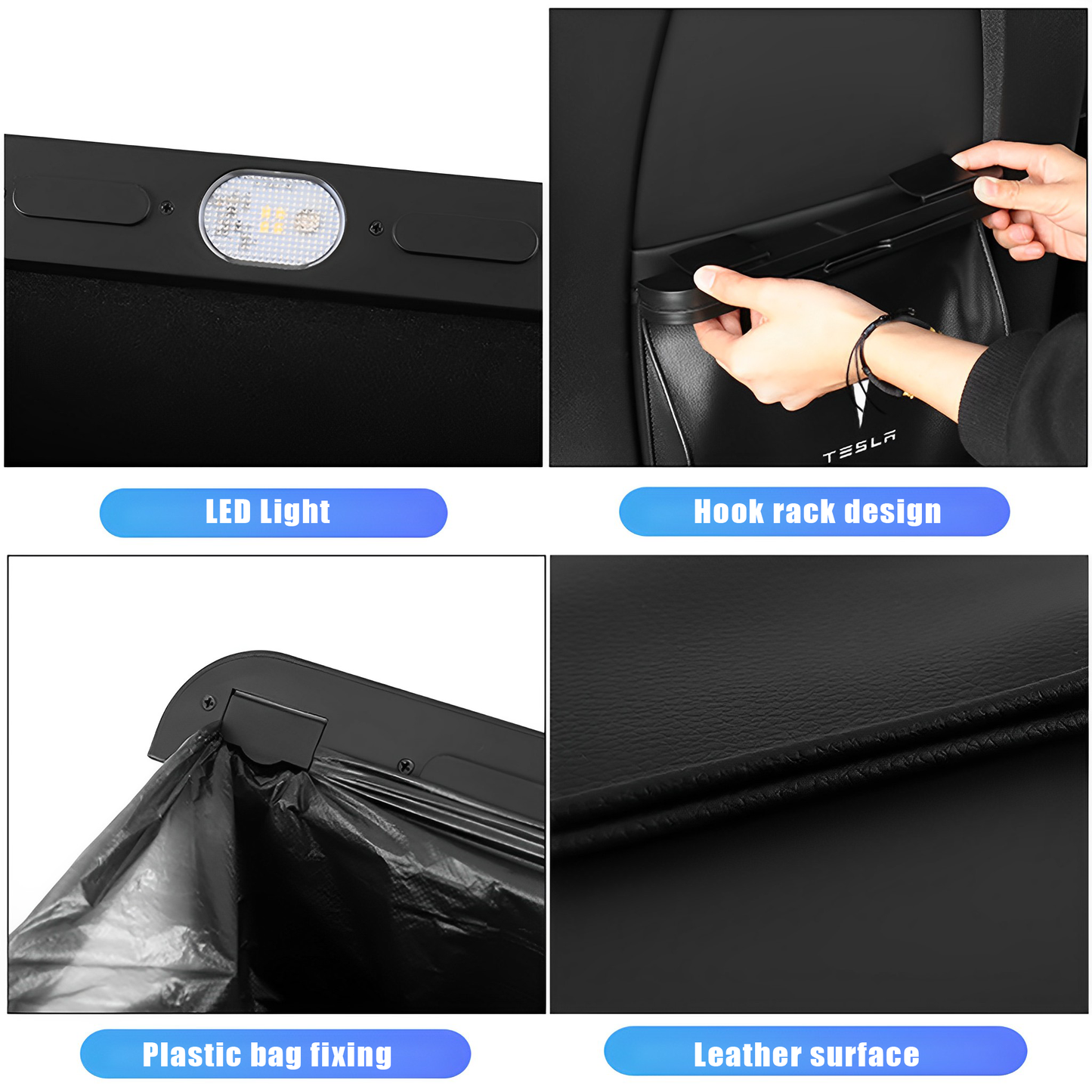 Leather Trash Bag for Tesla Model Y/3