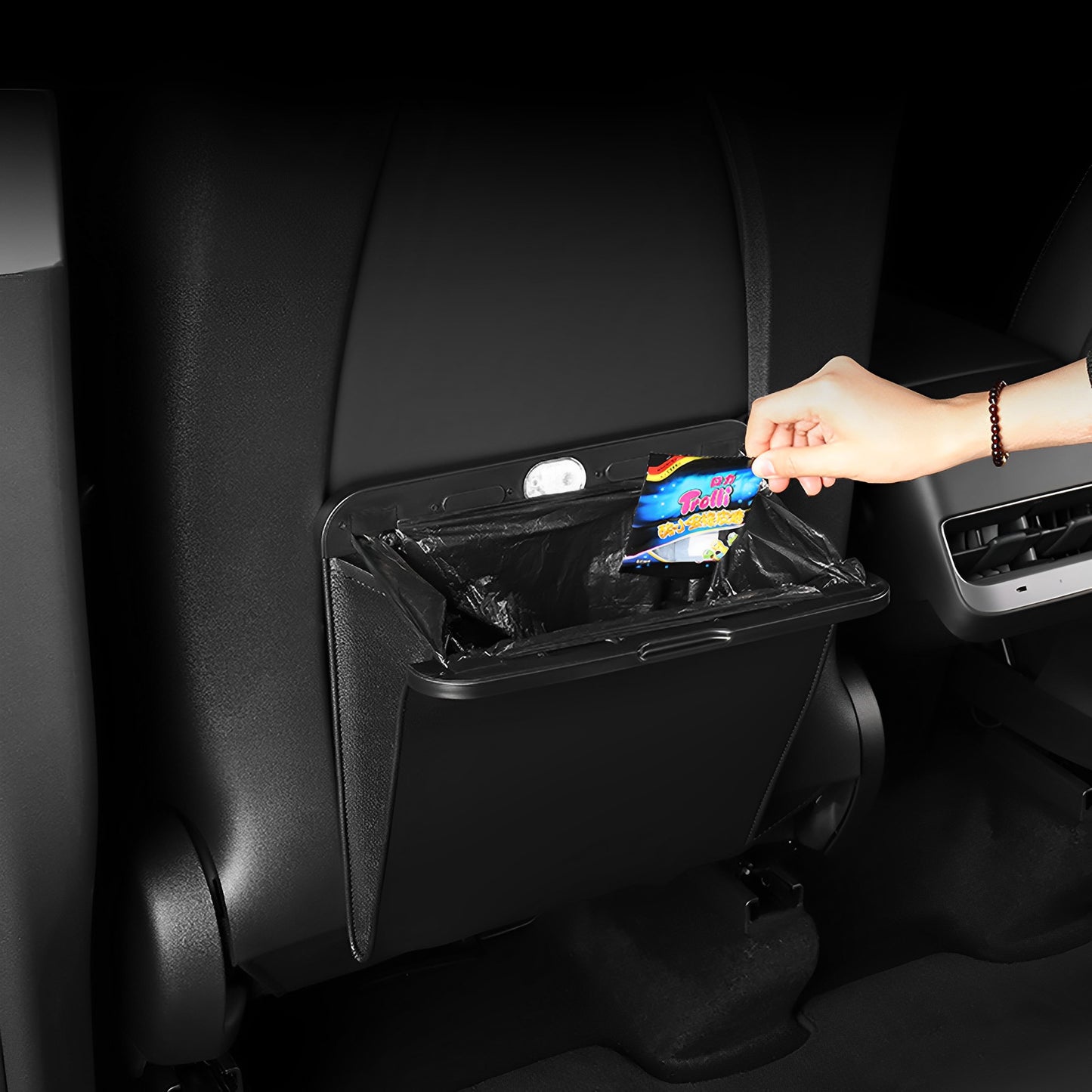 Leather Trash Bag for Tesla Model Y/3