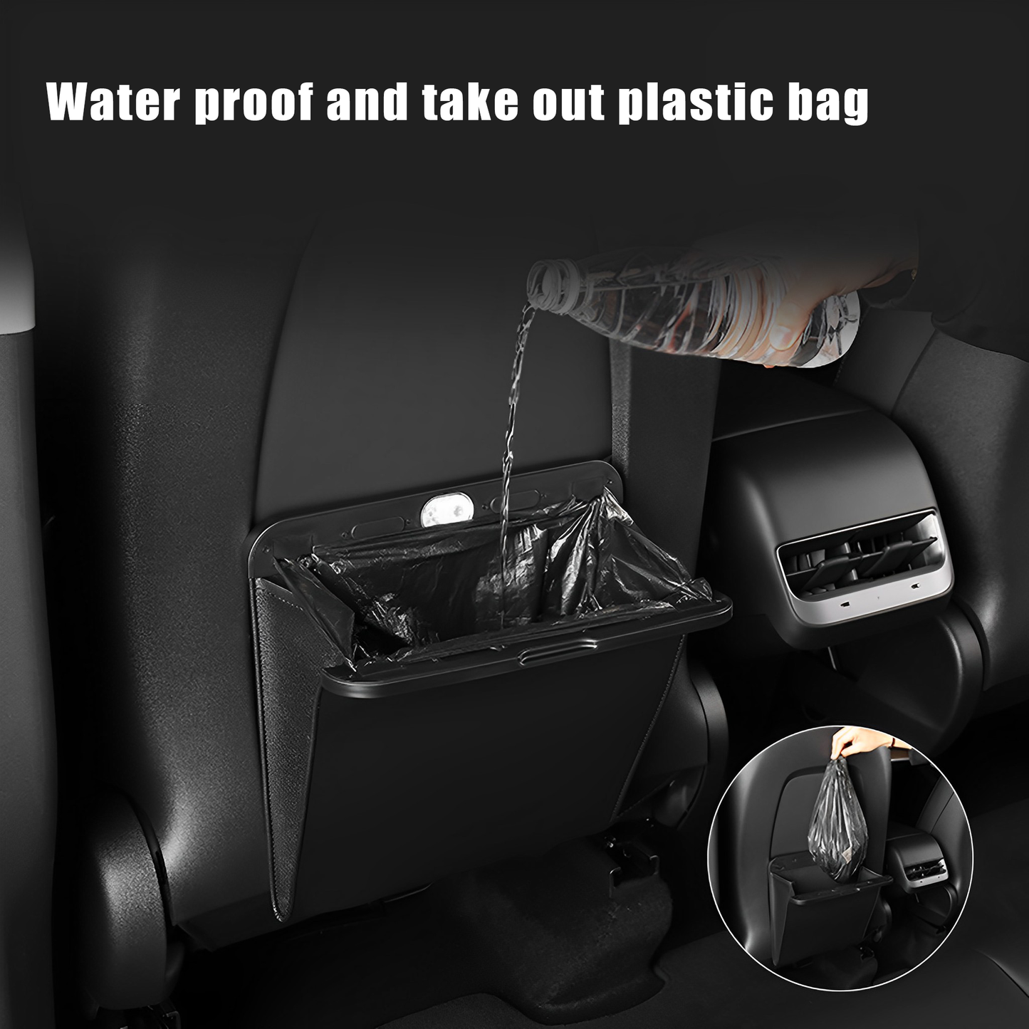 Leather Trash Bag for Tesla Model Y/3