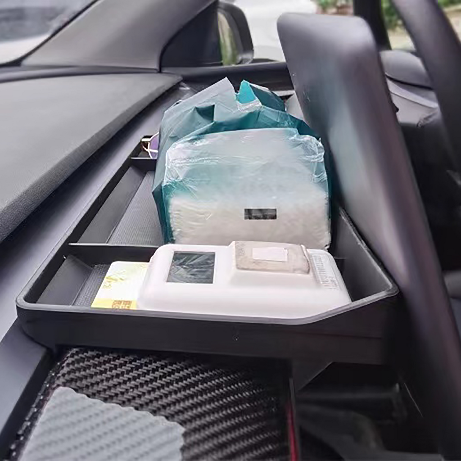 Under Screen Storage Organizer Tray For Tesla Model 3 & Y by Yeslak