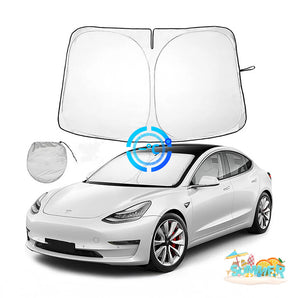 Windshield Glass Sunshade For Tesla Model Y & 3 (2017-2026+)