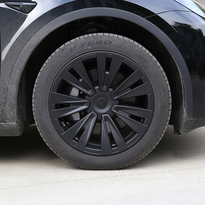 Model X Style Turbine Wheel Covers For Tesla Model Y 19'' Gemini Wheels