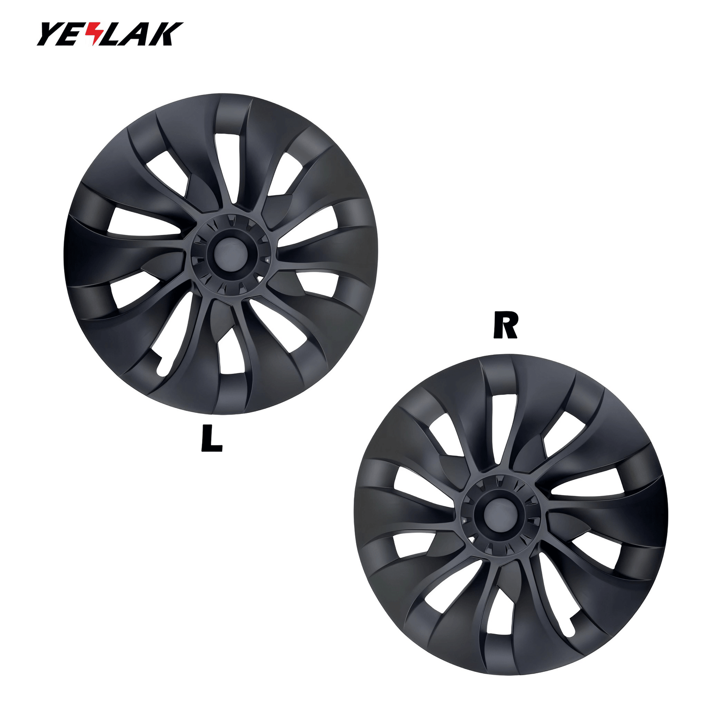 Uberturbine Style Hubcaps For Tesla Model 3 18'' Aero Wheels