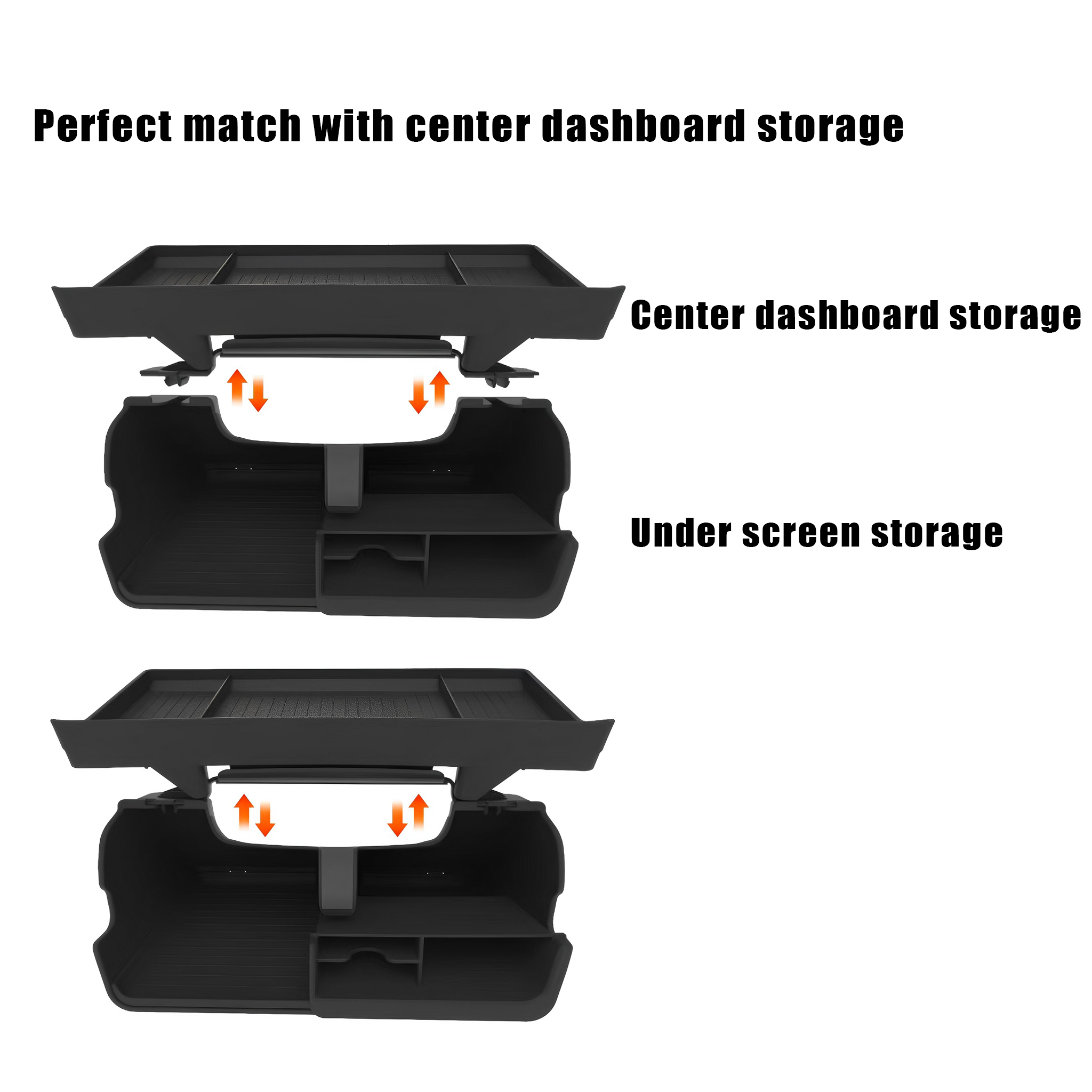 Center Console Under Screen Storage Organizer For Tesla Model 3 & Y ...