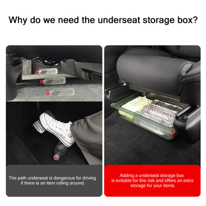 Underseat Storage Box Organizer for Tesla Model X 2021+