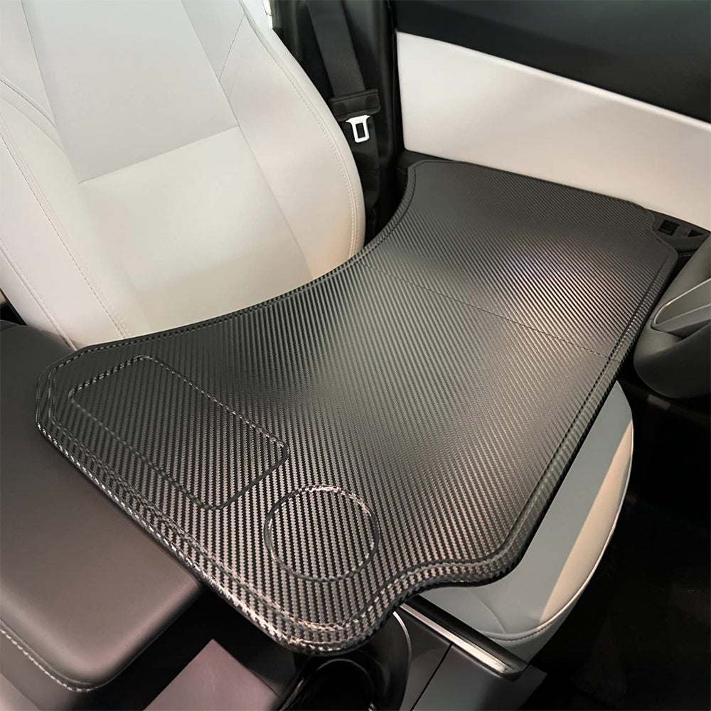 Universal Foldable Car Tray Table for Tesla Model S, X, 3, Y | Multi-Functional Travel Desk for Work, Dining & Makeup