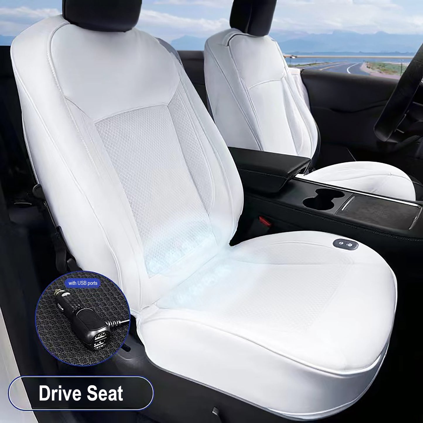 Ventilated Cooling Seat Cushion for Tesla Model 3/Y