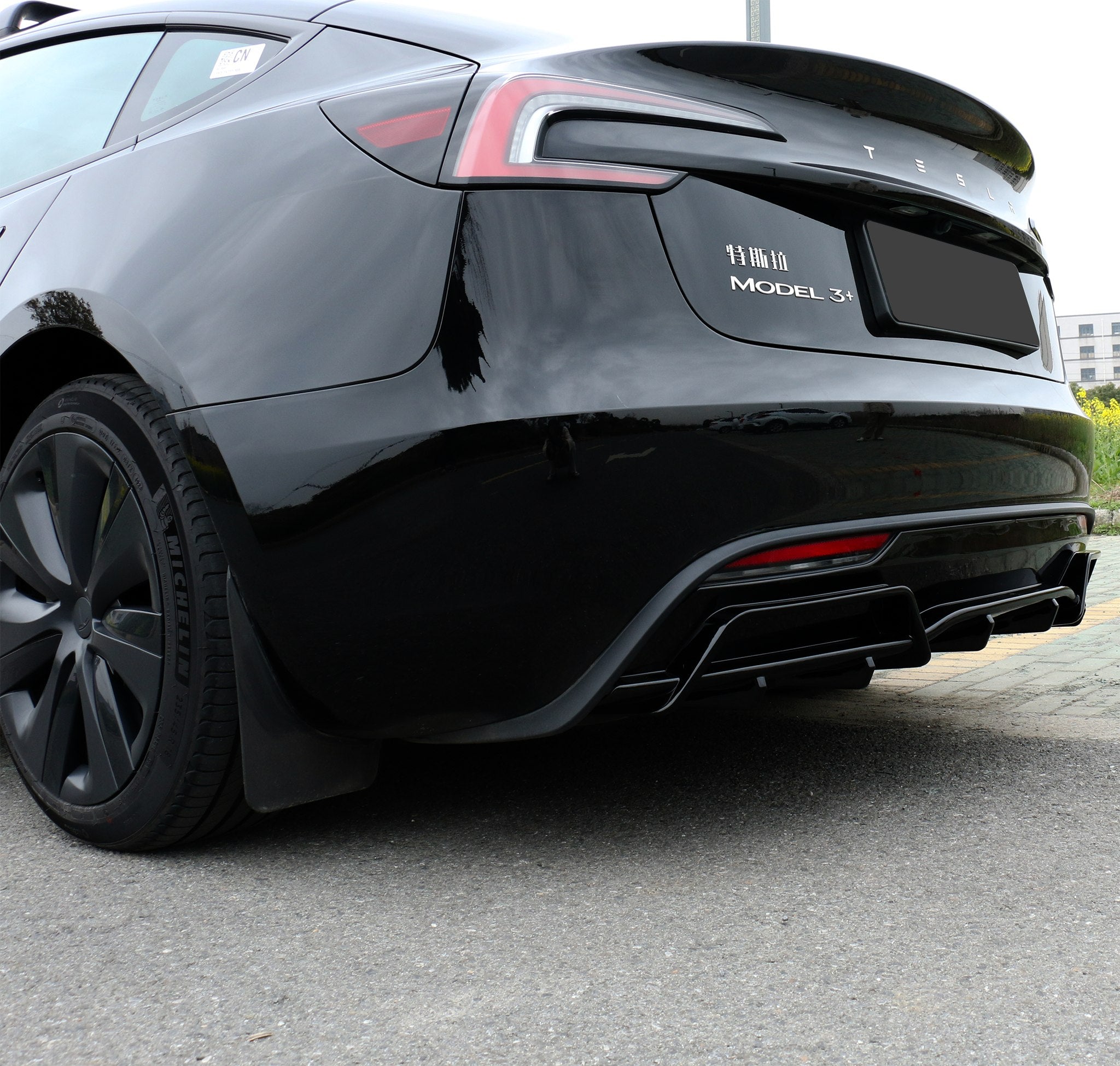 YESLAK Sporty Rear Diffuser For Tesla Model 3 Highland 2024