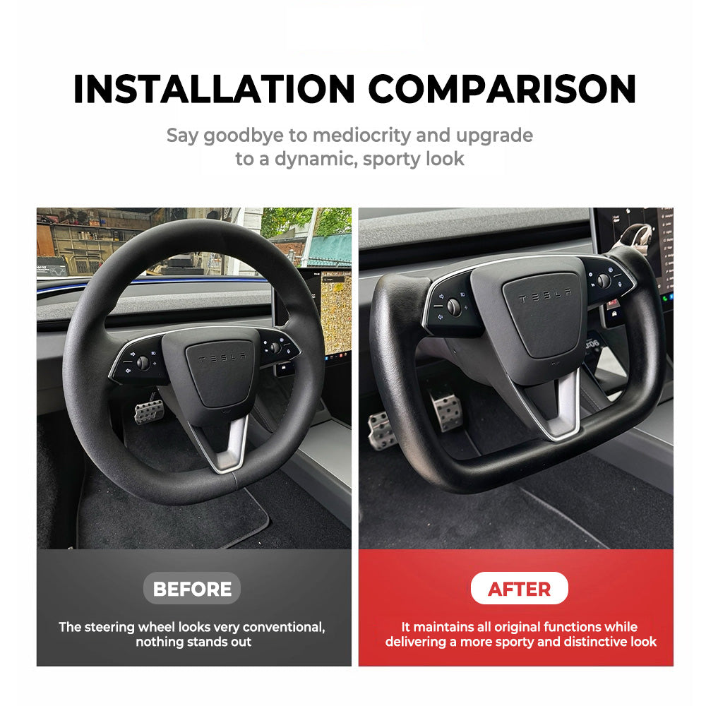 Tesla Model Y Juniper Yoke Steering Wheel (2025+) | Heated Leather ...
