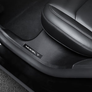 Carbon Fiber Door Sill Protectors for Tesla Model Y & Model 3