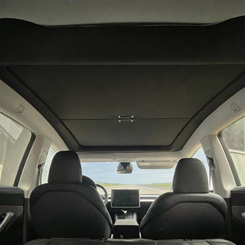 Yeslak Black Retractable Sunshade for Tesla Model Y Juniper Glass Roof