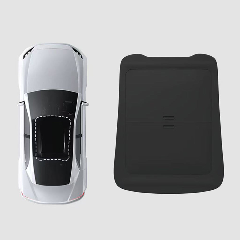 Yeslak Black Retractable Sunshade for Tesla Model Y Juniper Glass