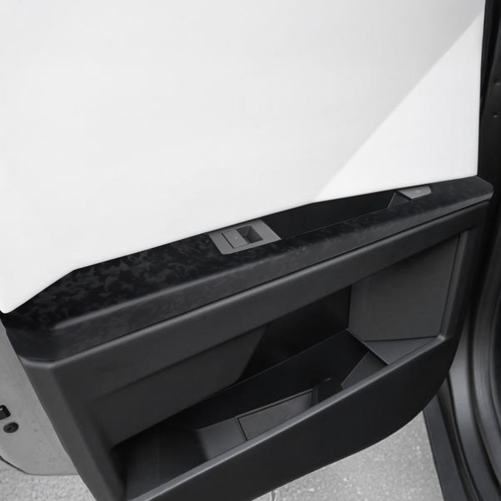 Tesla Cybertruck Forged Carbon Fiber Armrest Covers - Industrial-Style Interior Upgrade （Pre-Order)
