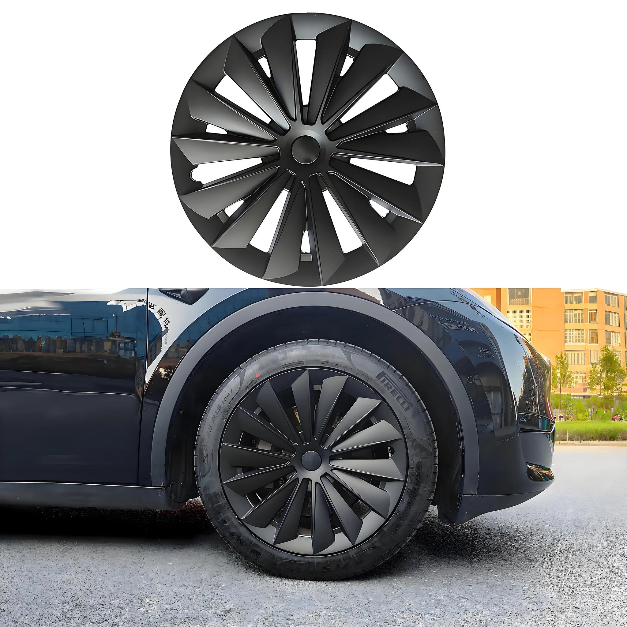 Yeslak Cyclone Style Wheel Covers For Tesla Model Y 19'' Gemini Wheels