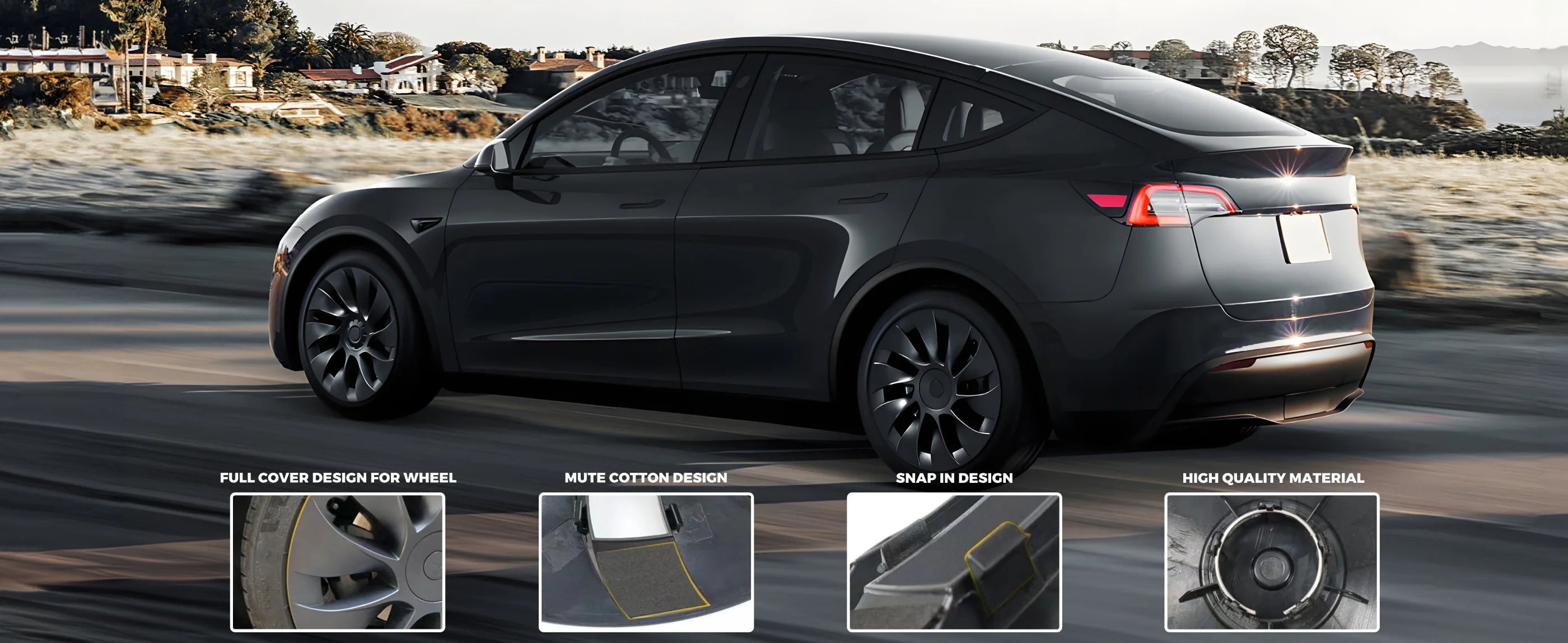 Yeslak Hubcaps Performance Wheel Covers for Tesla Model Y 20 inch Induction Wheels