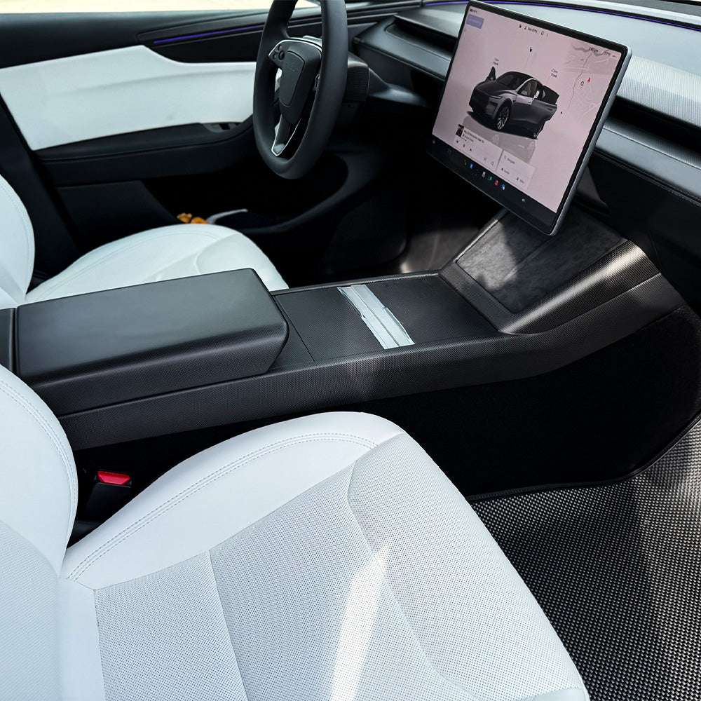Carbon Fiber Center Console Side Trim for 2025+ Tesla Model Y Juniper ...
